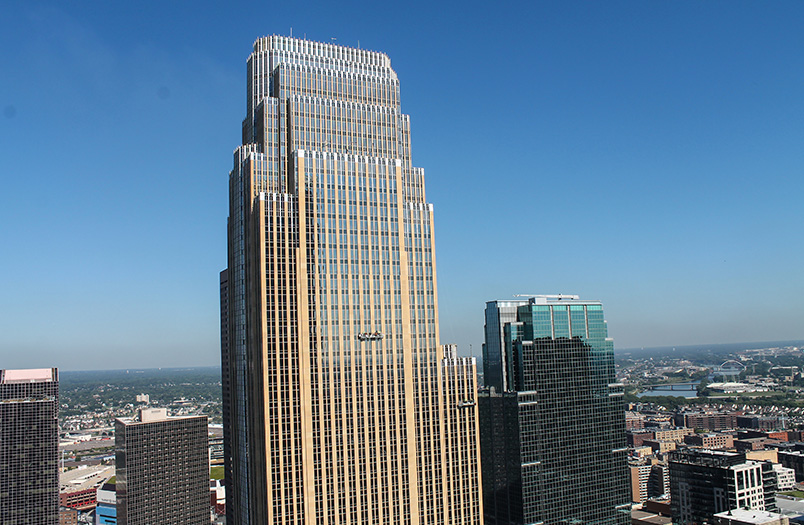 Wells Fargo Center facade rehabilitation with custom window gasket and sealant systems in Minneapolis, Minnesota