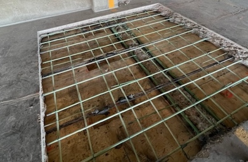 University of Minnesota Prospect Park Ramp showing significant structural deterioration from years of deferred maintenance and Midwest weatherization