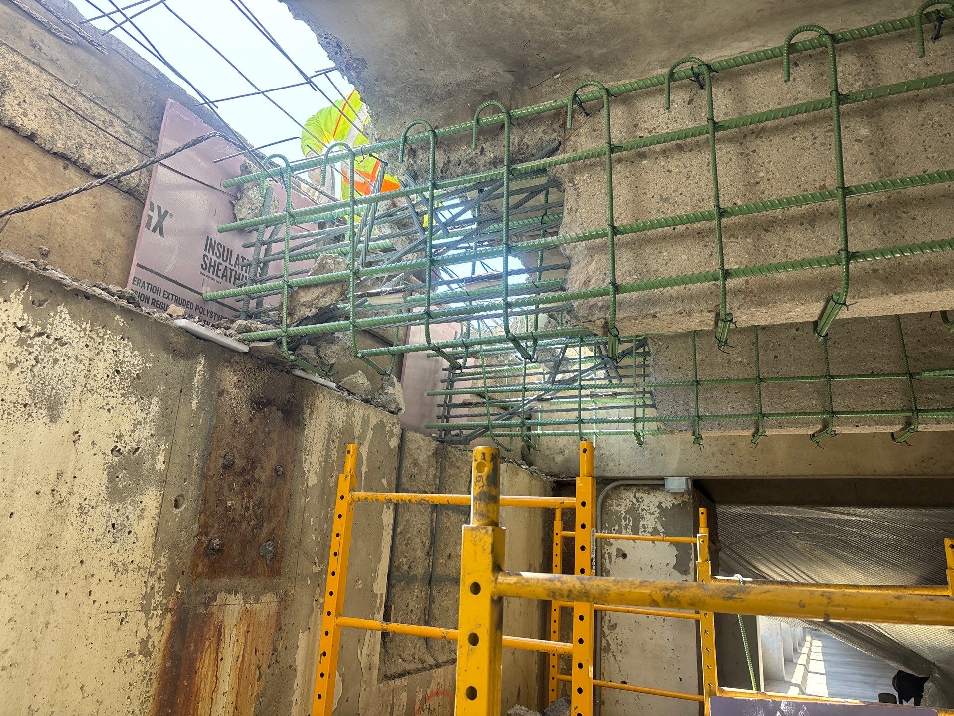 Restored Bloomington parking ramp deck surface after RSI completed concrete spall repair, joint sealing, and waterproofing
