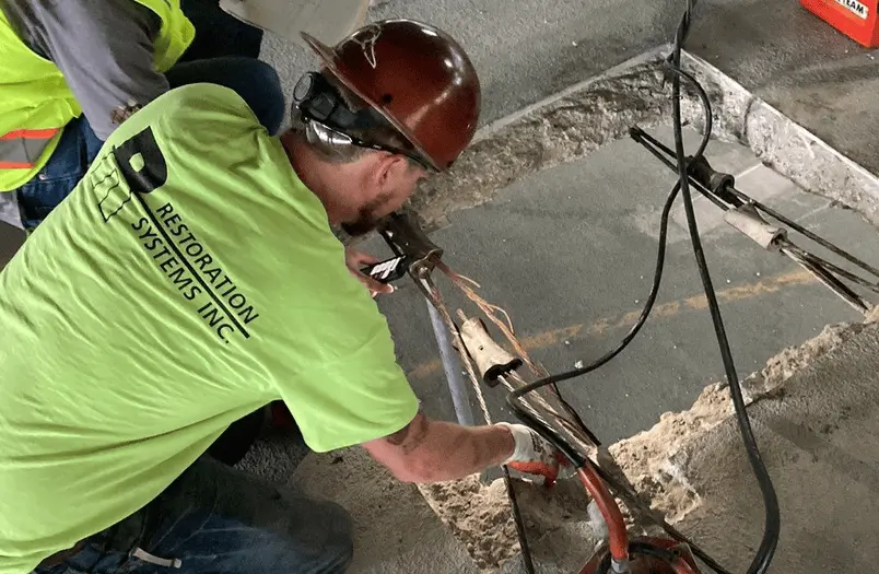 Pine Street Ramps restoration project in Green Bay, Wisconsin showing comprehensive parking ramp repairs