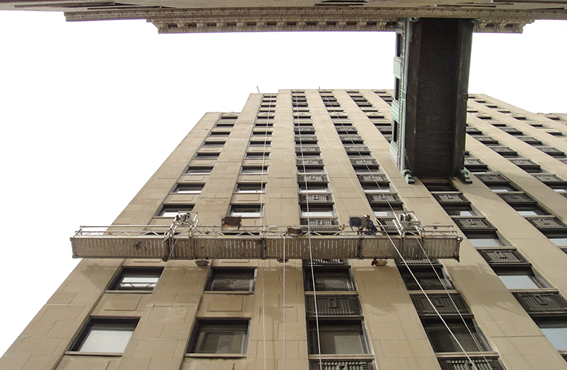 First National Bank Building in St. Paul, Minnesota showing the full exterior facade after large-scale commercial tuckpointing restoration by RSI