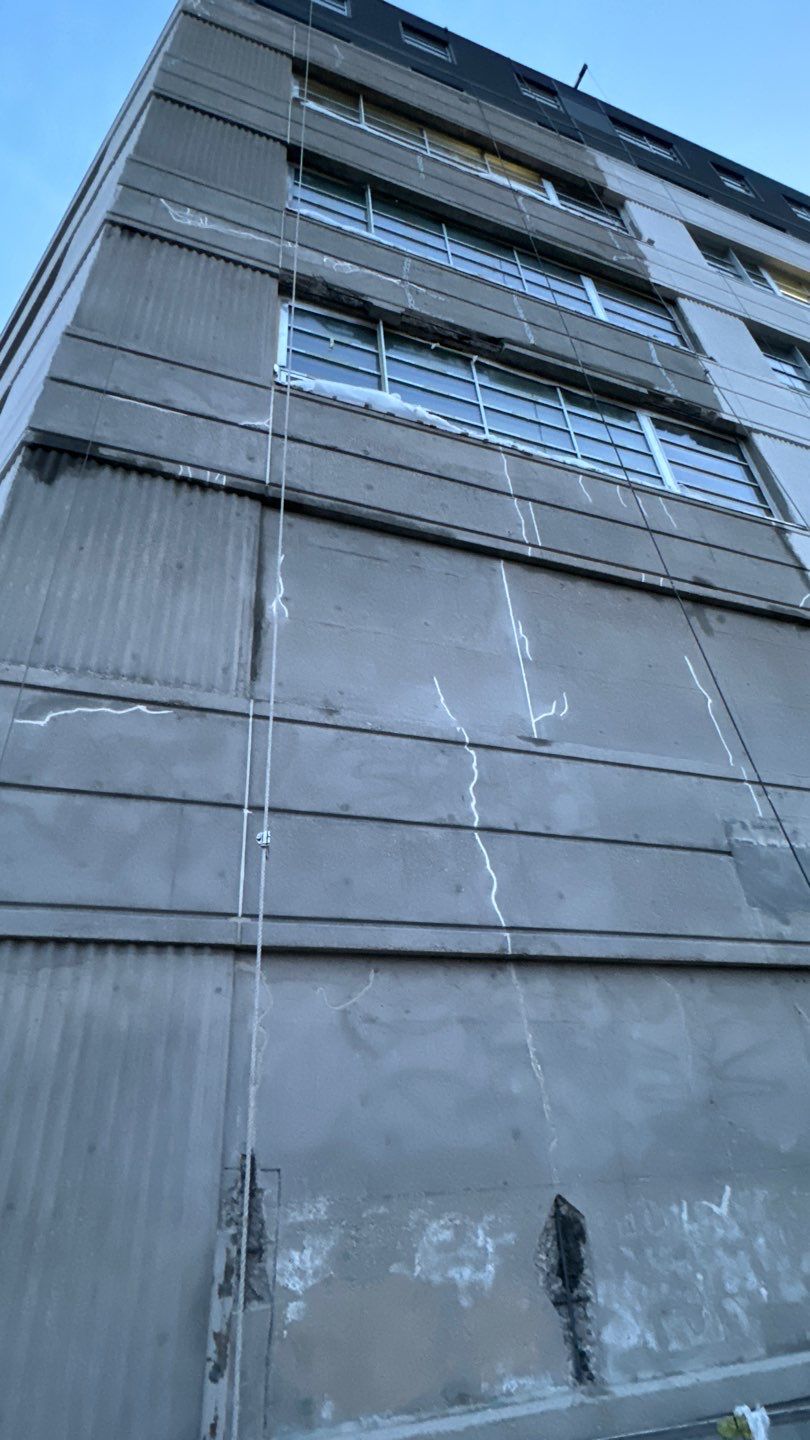 Completed mineral-coated exterior envelope at UW Milwaukee Kenilworth after RSI restoration