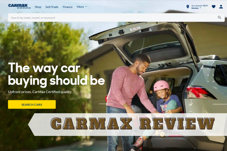 CarMax Review hero image showing the CarMax website interface with our comprehensive review analysis